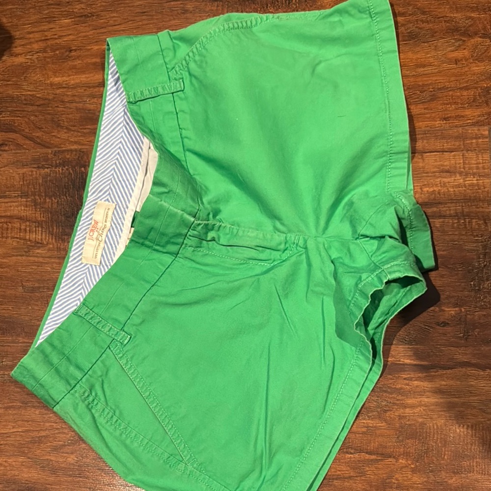 Green Casual Shorts
